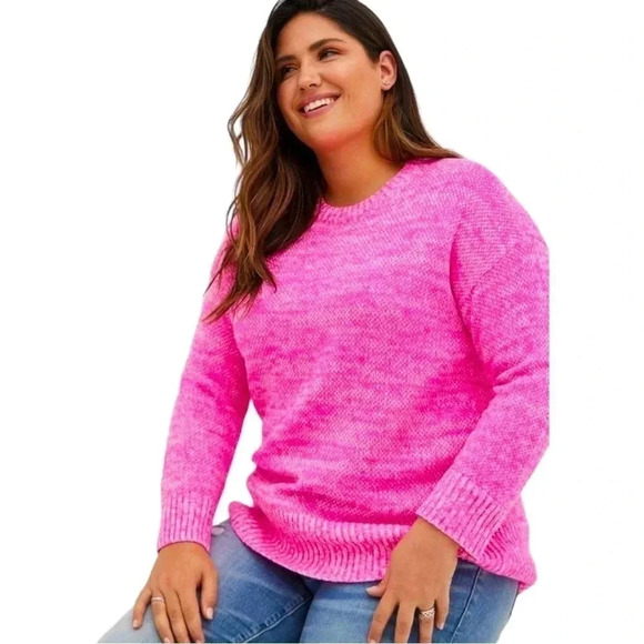 Torrid DROP SHOULDER PULLOVER SWEATER
- ACRYLIC PINK - Picture 1 of 12
